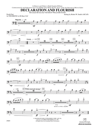Declaration and Flourish (Movement III from the Vaughan Williams Suite): (wp) 1st B-flat Trombone B.C.