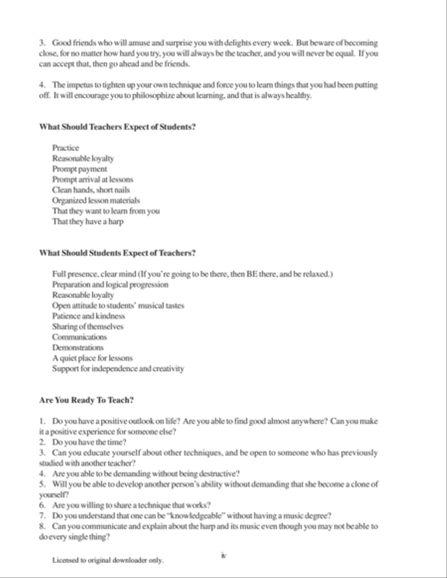 Teaching the Lever Harp Celtic Harp scores gallery preview page 5