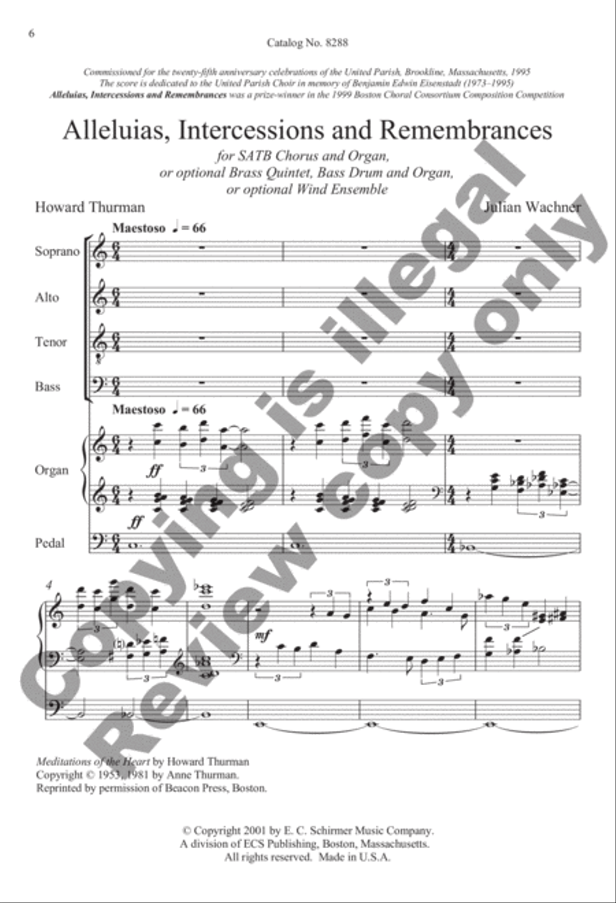 Selected Sacred Choral Works of Julian Wachner, Volume 1 4-Part scores gallery preview page 26