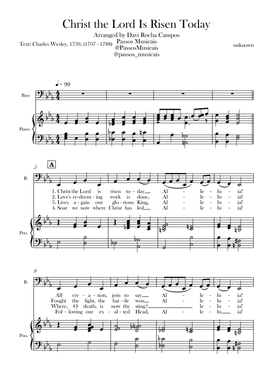 Christ the Lord is Rises today Chamber Music scores gallery preview page 1