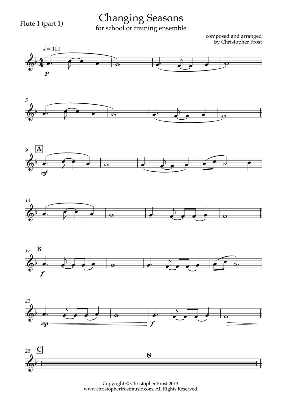 Changing Seasons (school/training ensemble) Woodwind Ensemble scores gallery preview page 5