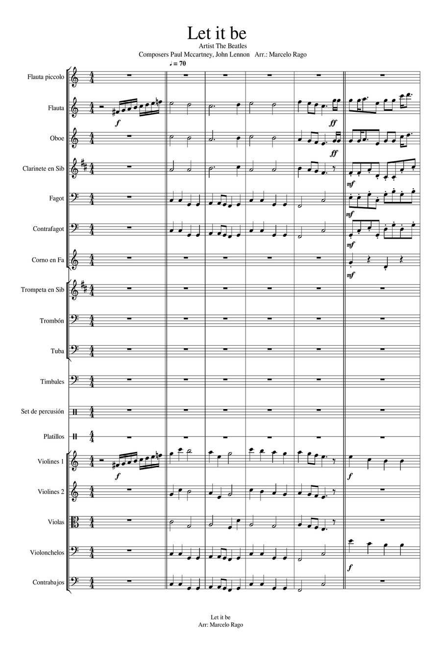 Let It Be Let It Be Full Orchestra scores gallery preview page 2