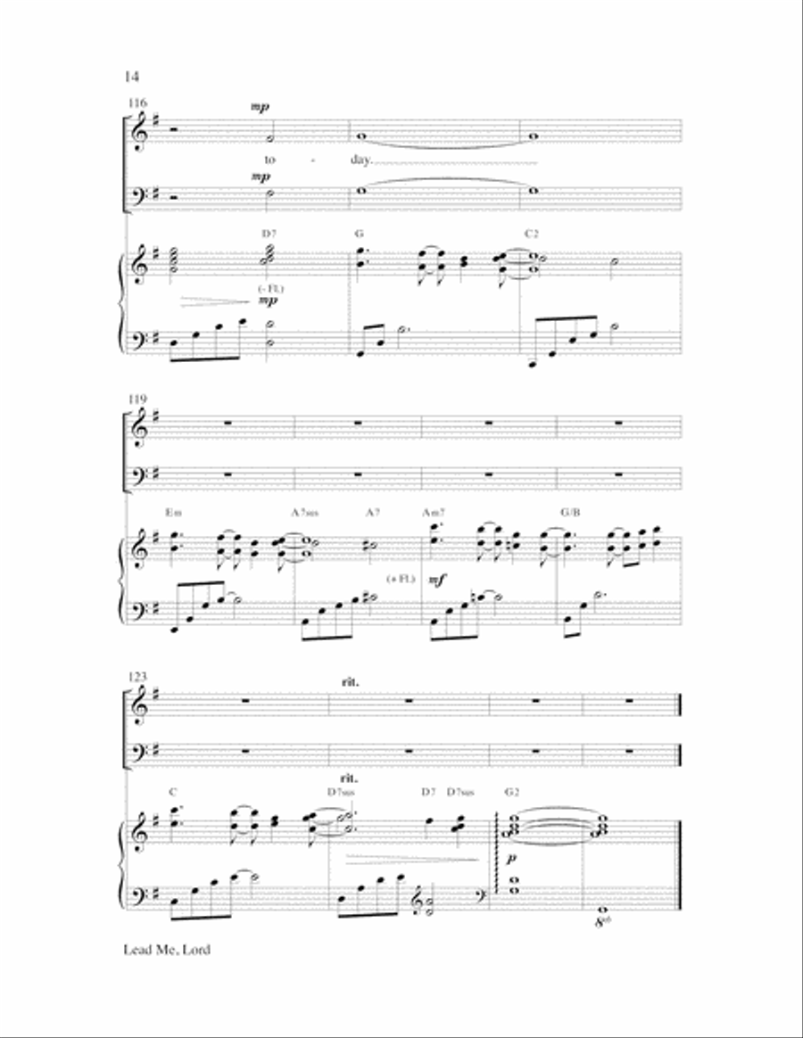 Lead Me, Lord Lead Me, Lord Choir scores gallery preview page 14