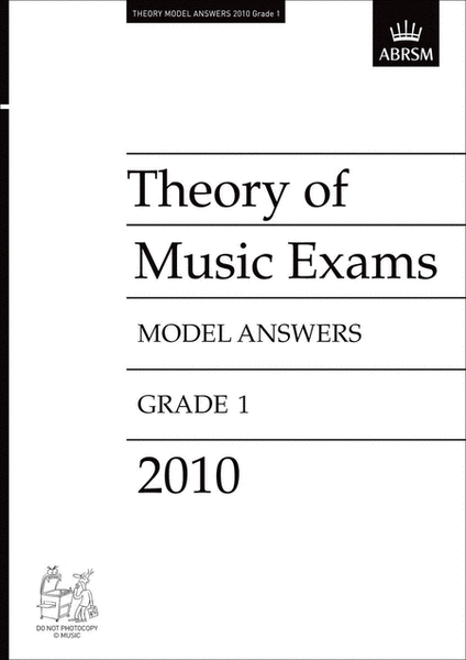 Theory of Music Exams 2010 Gr1 Model Answers