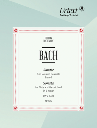 Book cover for Sonata in B minor BWV 1030