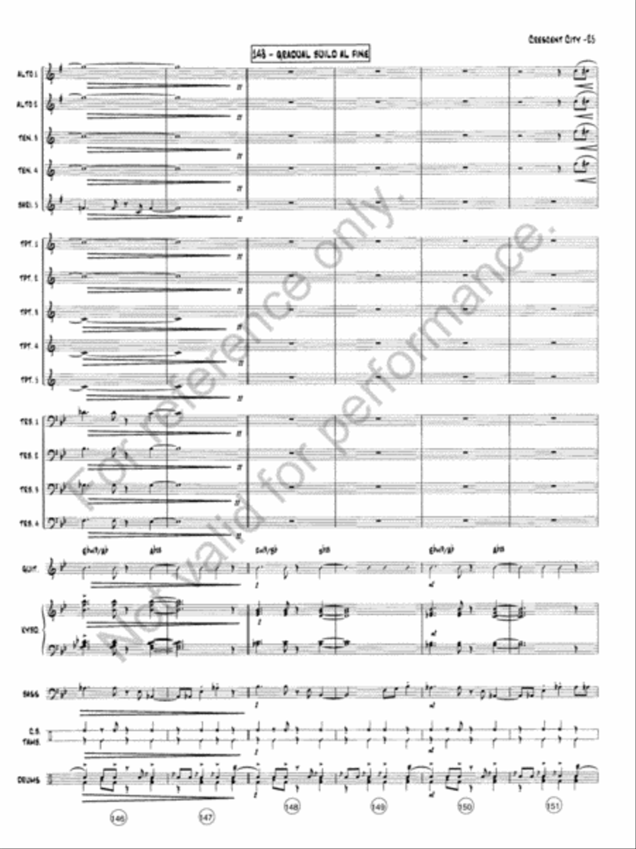 The Crescent City Stomp Jazz Ensemble scores gallery preview page 26