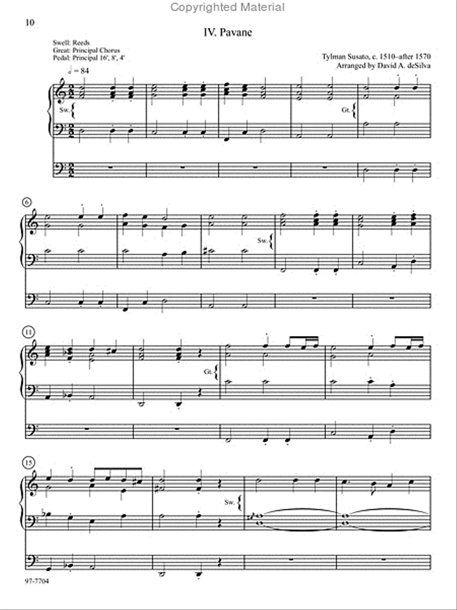Seven Renaissance Dances Organ - Sheet Music page 5