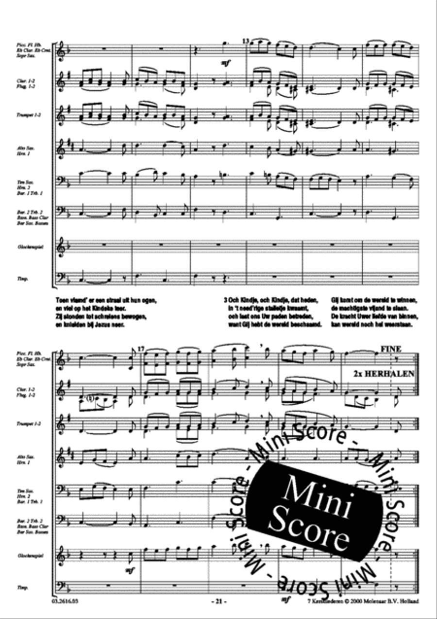 7 Kerstliederen Men's Choir scores gallery preview page 22