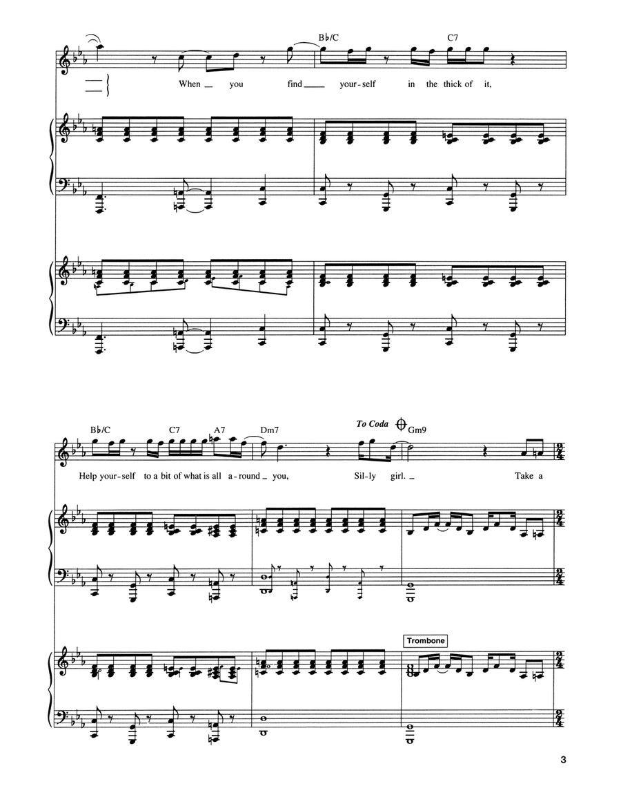 Martha My Dear Piano, Vocal, Guitar scores gallery preview page 3