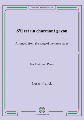Franck-S'il est un charmant gazon,for Flute and Piano