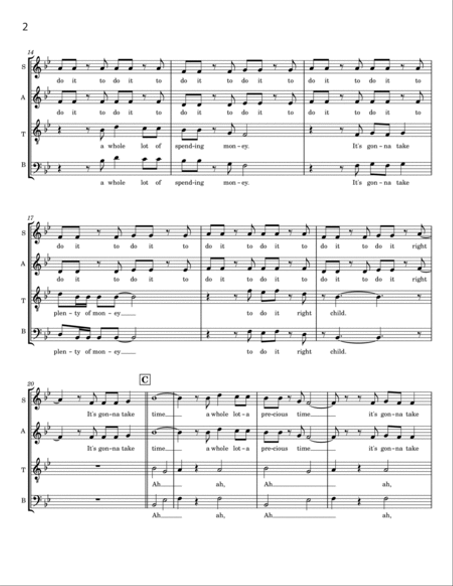 Got My Mind Set On You 4-Part scores gallery preview page 2