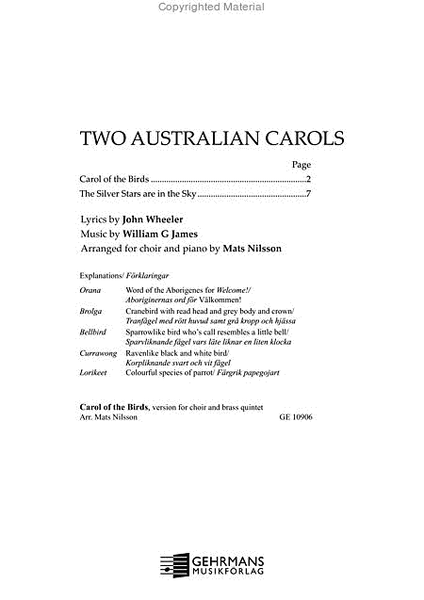 Two Australian carols