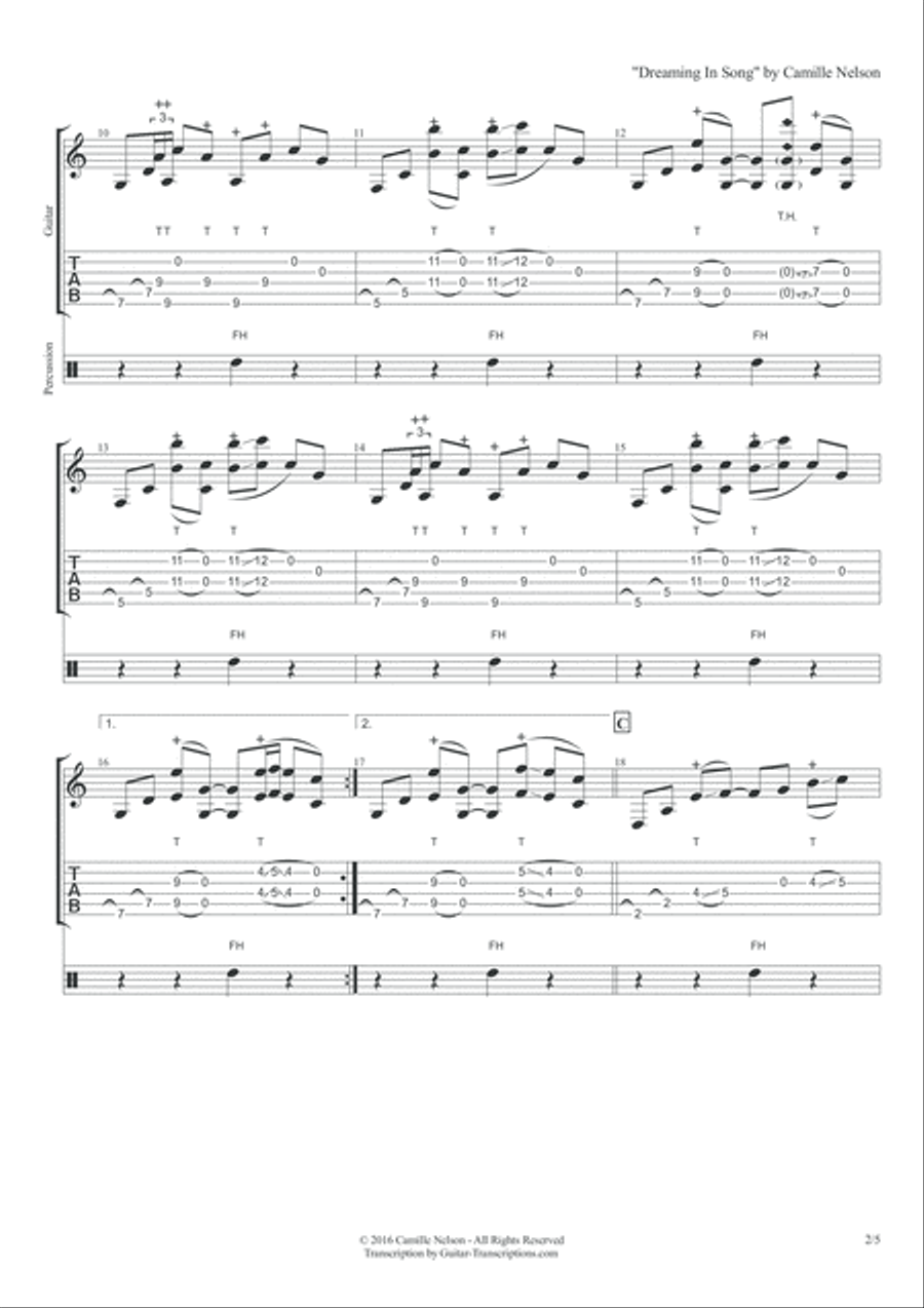 Dreaming in Song Electric Guitar scores gallery preview page 3