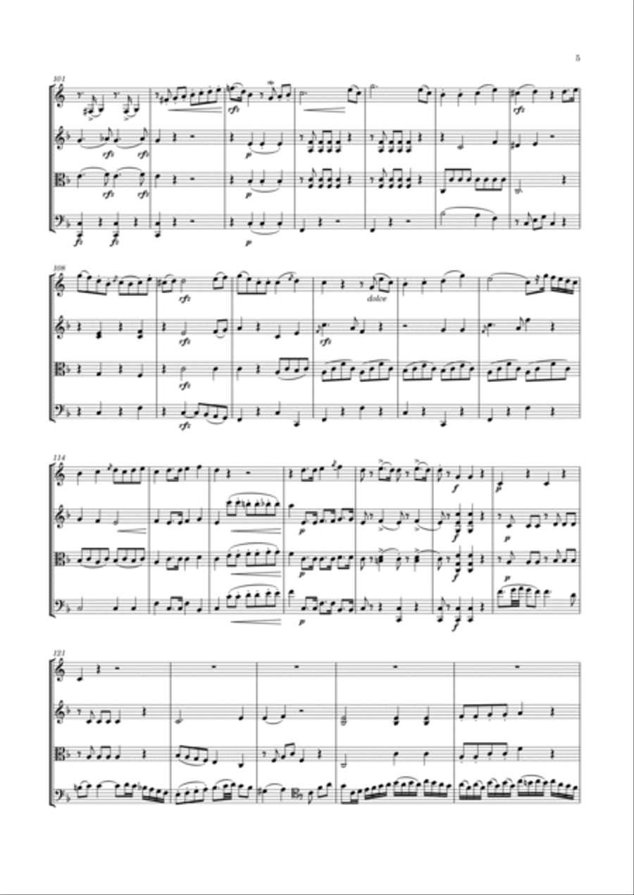Amon - 3 Quartets for Horn & Strings, Op.20 Small Ensemble scores gallery preview page 6