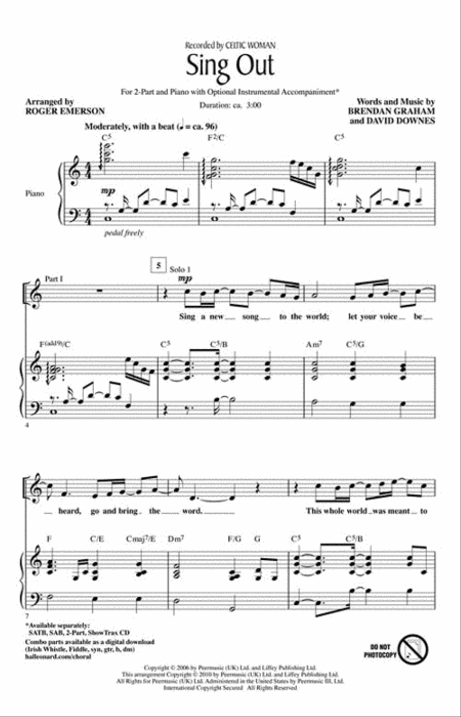Sing Out 2-Part scores gallery preview page 2