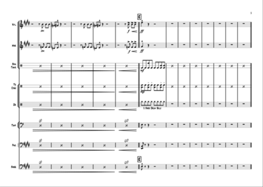 Peter Gunn Percussion Ensemble scores gallery preview page 5