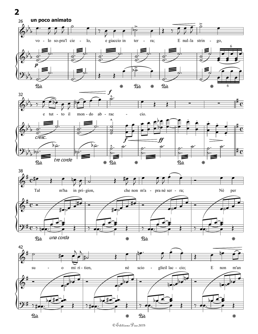 Pace non trovo, by Liszt, S.270 No.2, in g sharp minor Voice scores gallery preview page 4
