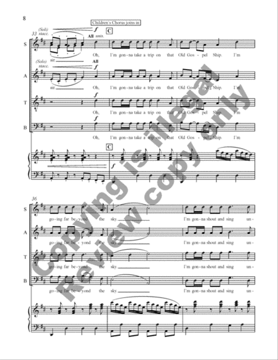 Gospel Songs: The Gospel Ship 4-Part scores gallery preview page 28