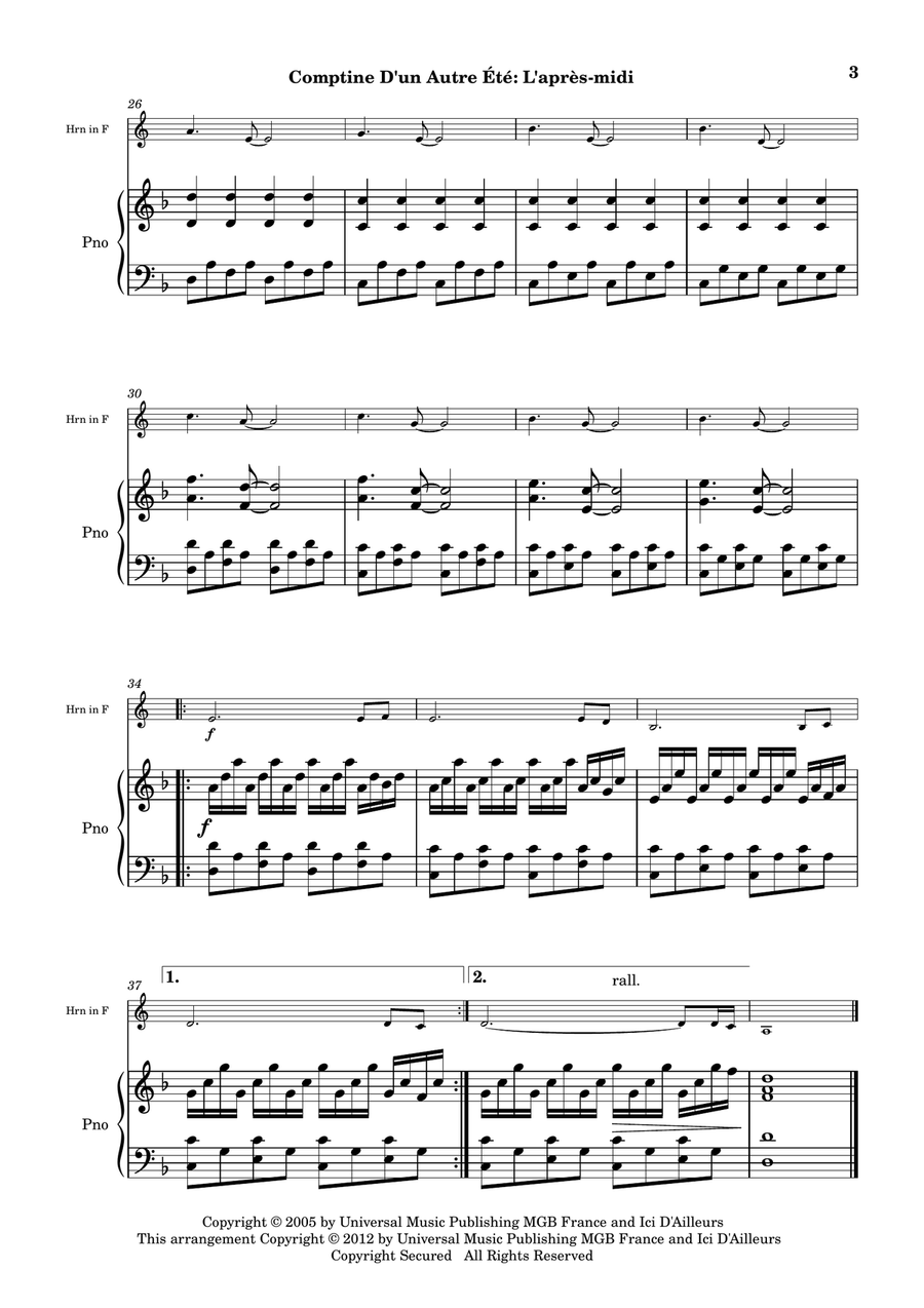 Comptine D'un Autre Été: L'après-midi Piano scores gallery preview page 4