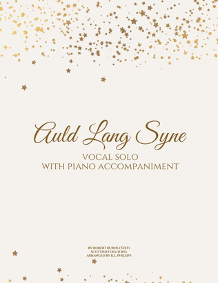 Book cover for Auld Lang Syne - Vocal Solo with Piano Accompaniment