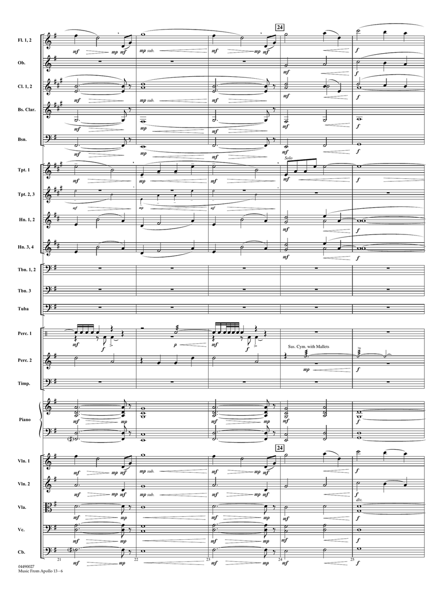 Music from Apollo 13 (arr. John Moss) - Full Score Full Orchestra scores gallery preview page 6