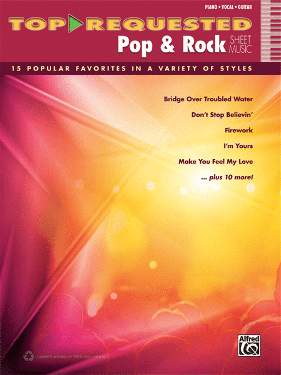 Top-Requested Pop & Rock Sheet Music Piano, Vocal, Guitar scores gallery preview page 1