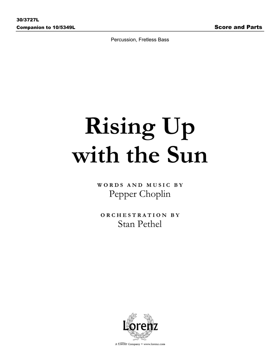Rising Up with the Sun - Bass and Percussion Score and Parts (Digital Download) Percussion scores gallery preview page 1