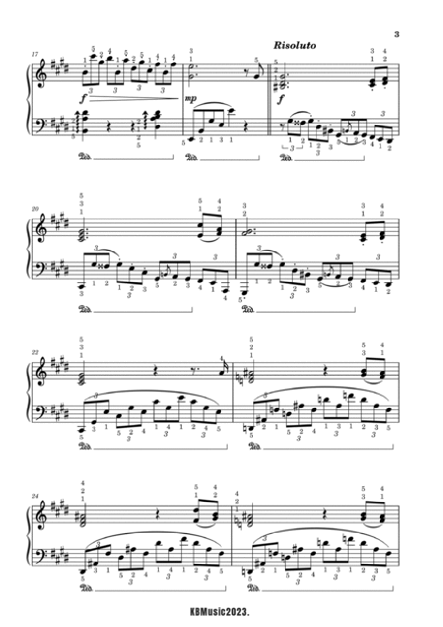 Nocturne in E Major In the Style of Frederic Chopin Part scores gallery preview page 5