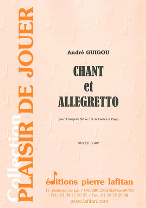 Book cover for Chant et Allegretto
