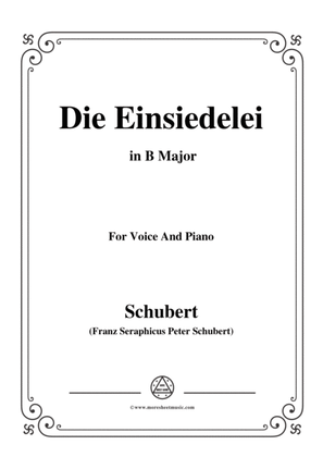 Book cover for Schubert-Die Einsiedelei(The Hermitage),in B Major,D.393,for Voice&Piano