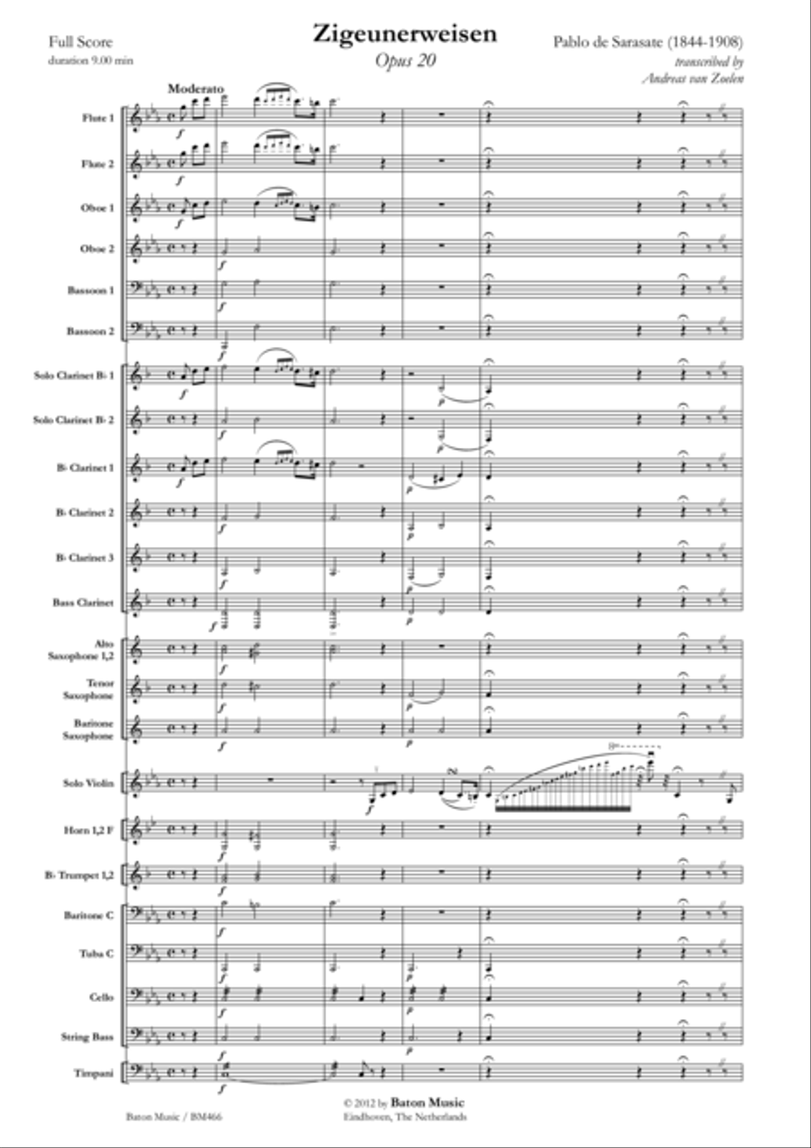 Zigeunerweisen Concert Band scores gallery preview page 2