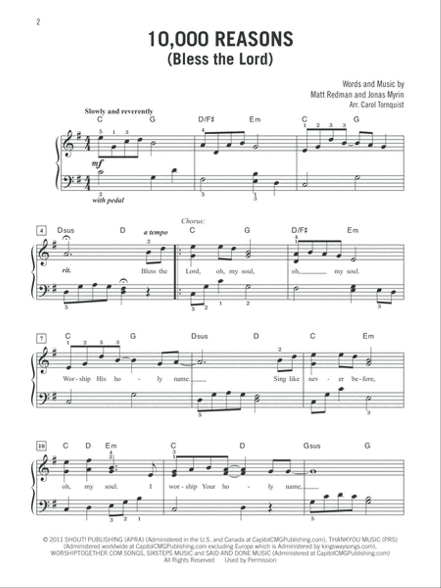 Modern Worship Hits Modern Worship Hits Easy Piano scores gallery preview page 2