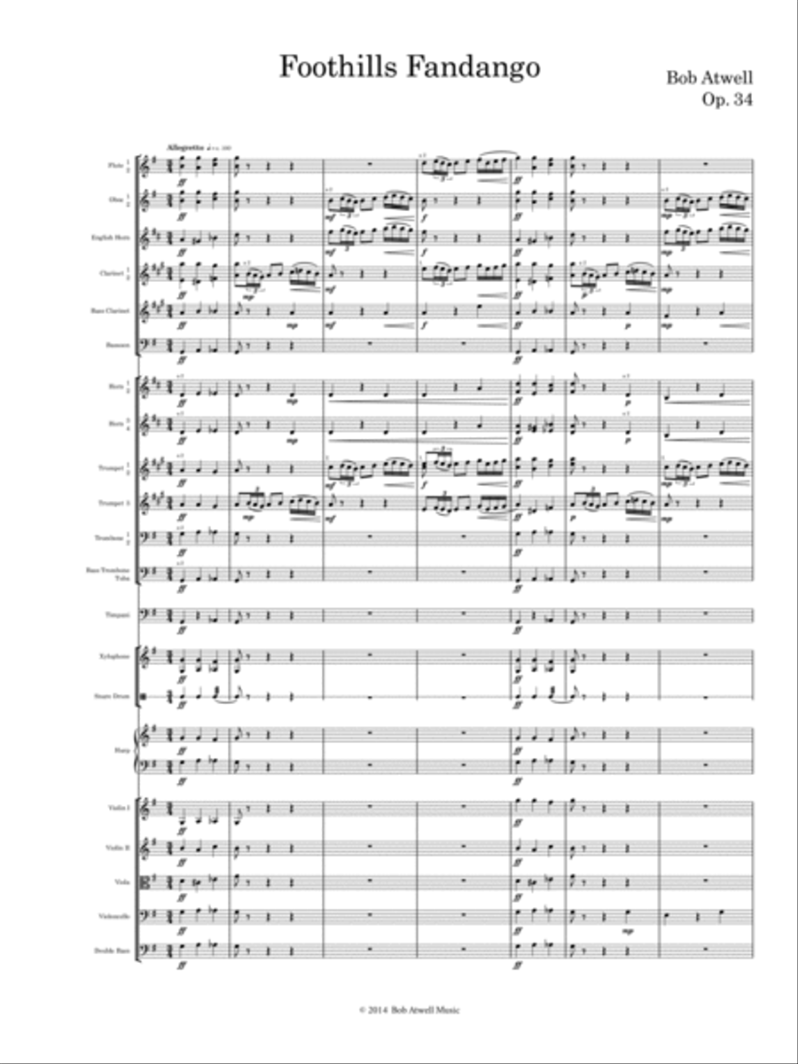 Foothills Fandango Full Orchestra scores gallery preview page 3
