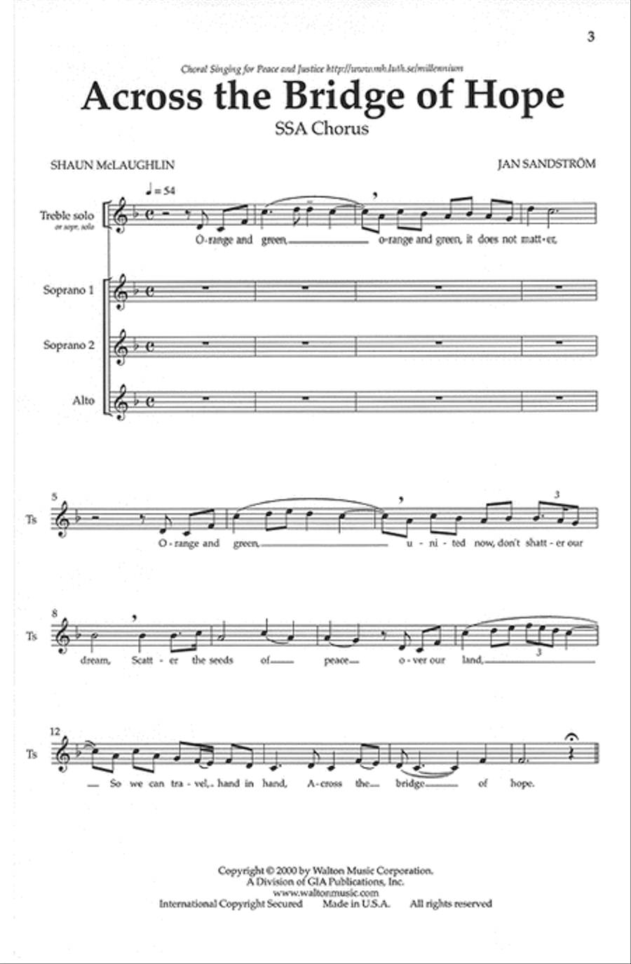 Across the Bridge of Hope - SSA SSA scores gallery preview page 2