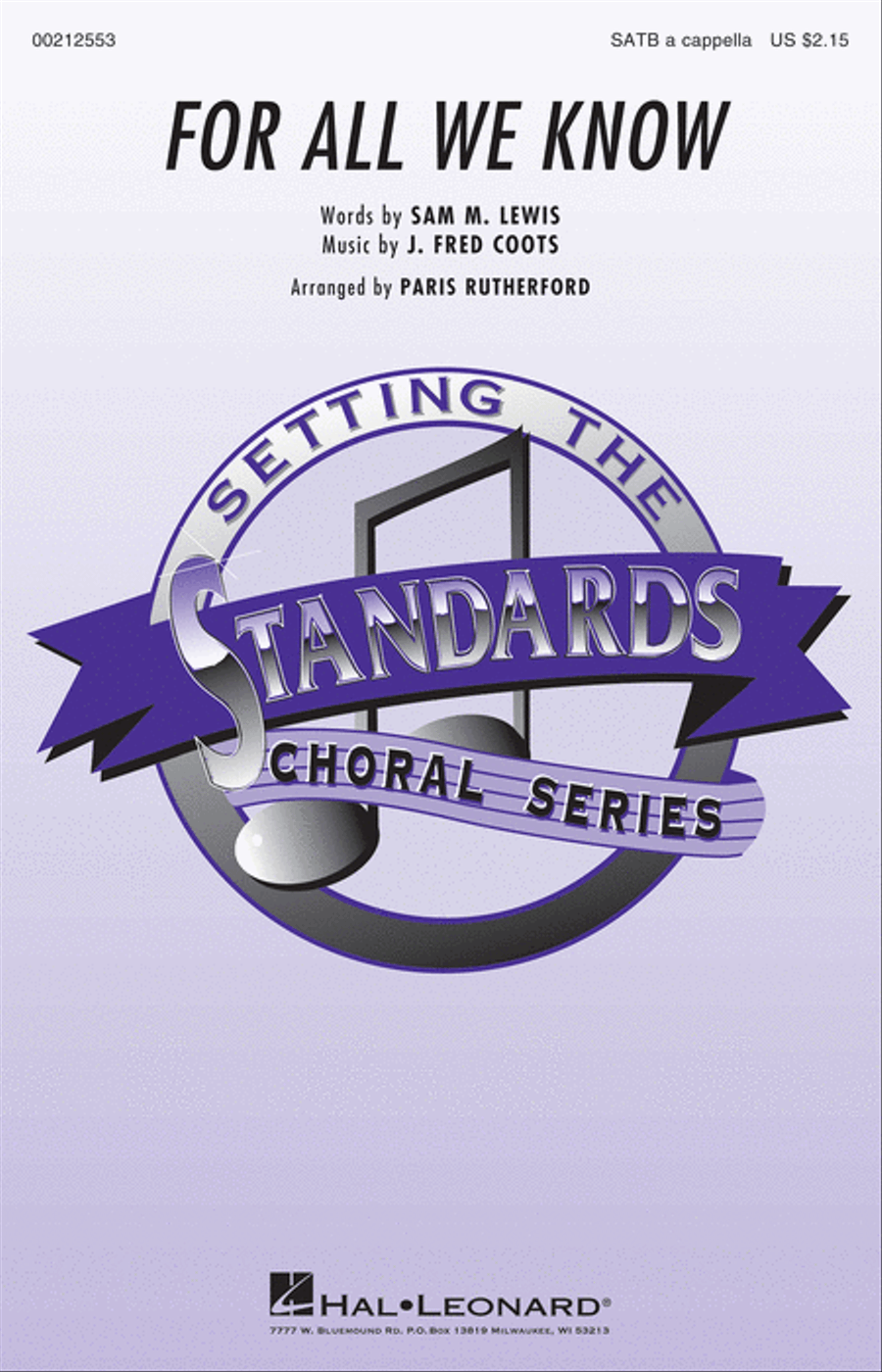 For All We Know 4-Part scores gallery preview page 1