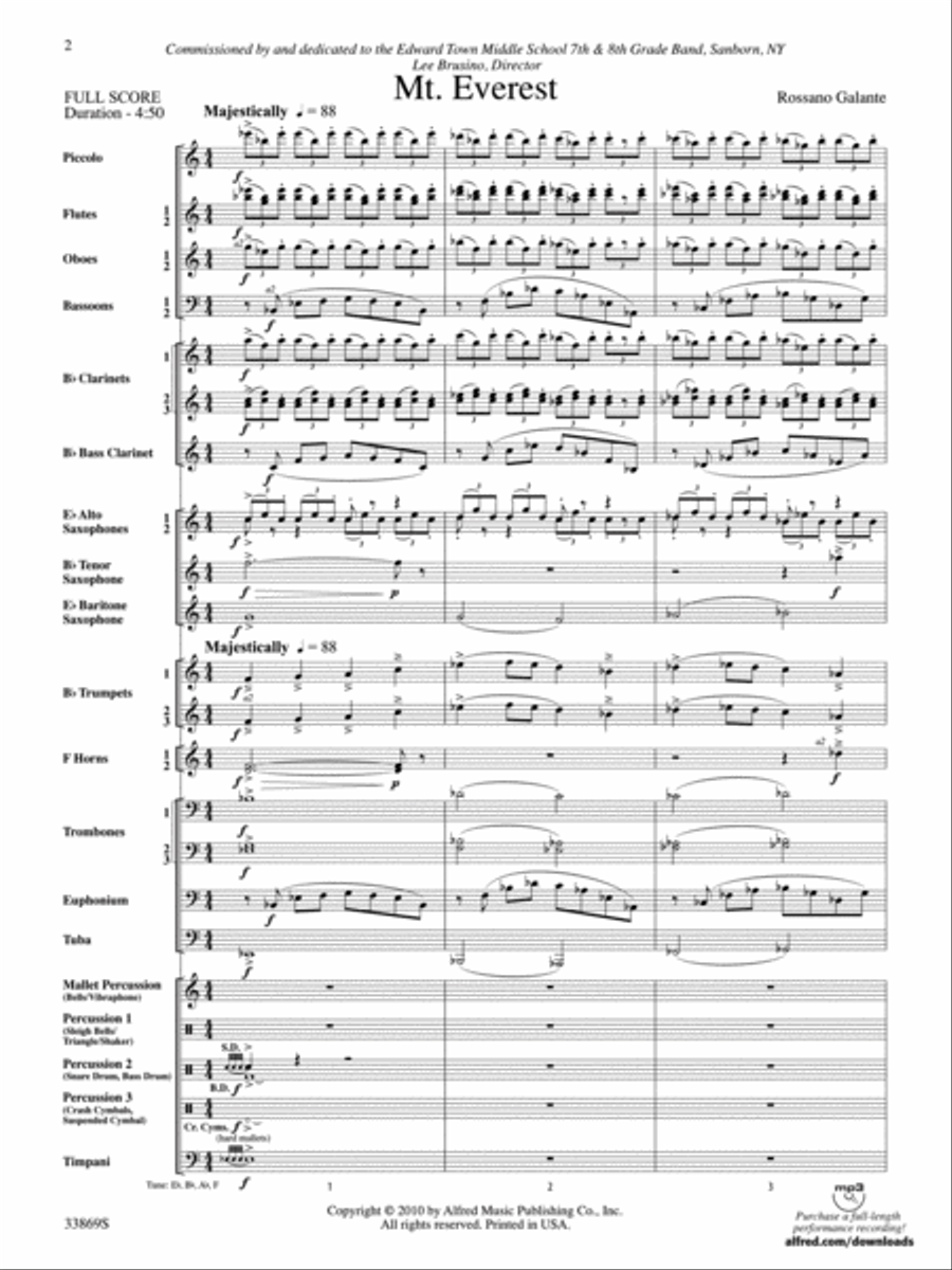 Mt. Everest Mt. Everest Concert Band scores gallery preview page 22