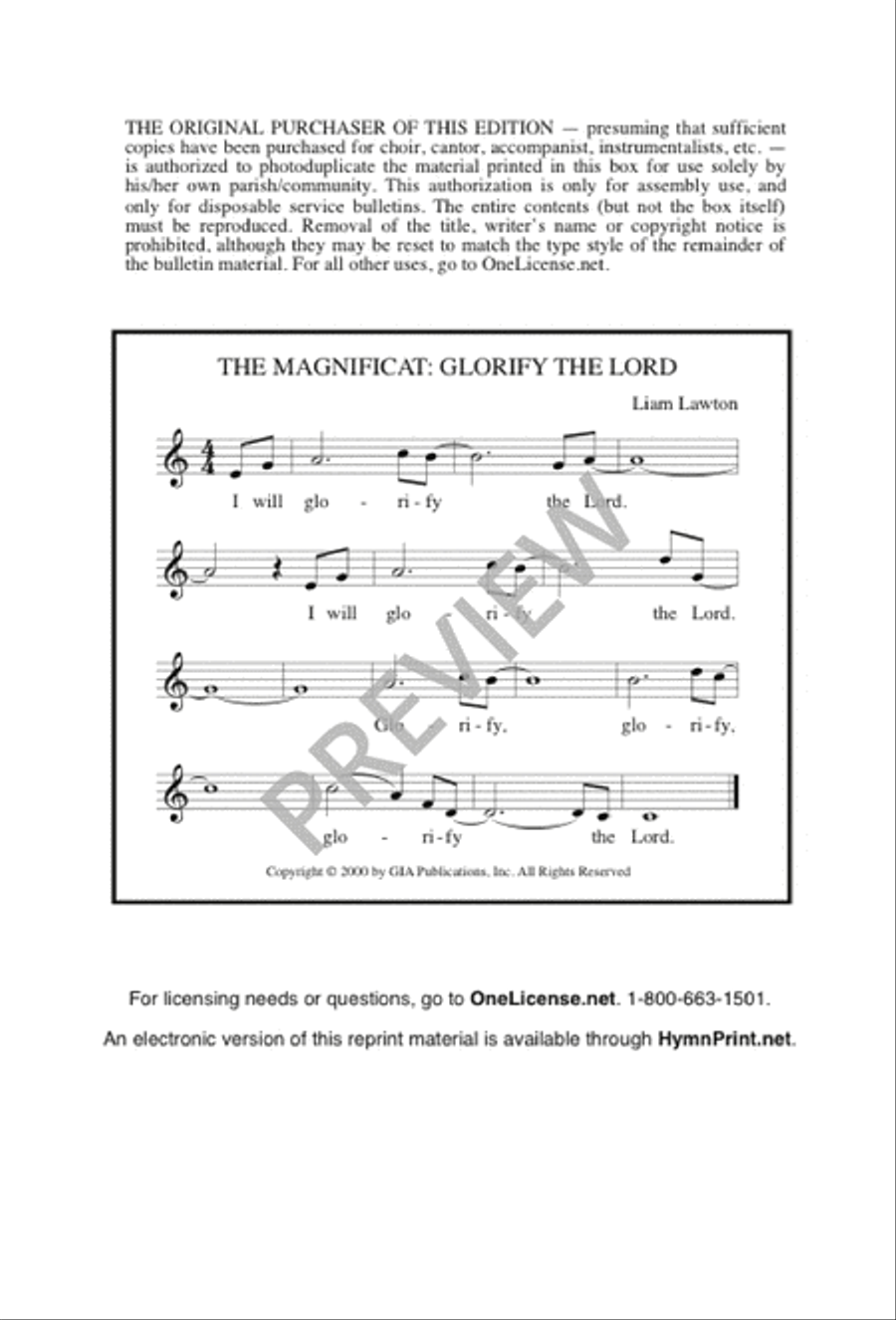 The Magnificat: Glorify the Lord 4-Part scores gallery preview page 8