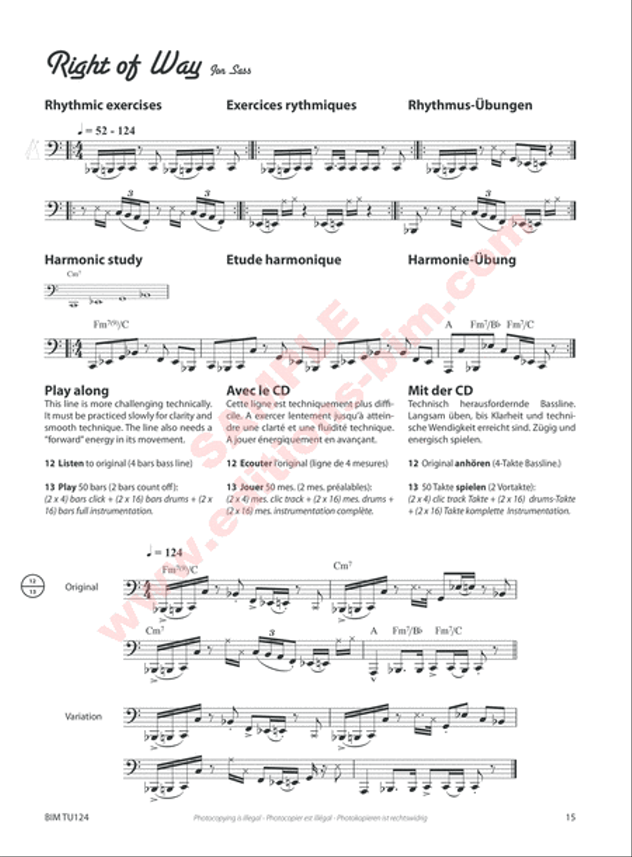 The Jon Sass Bassline Book Euphonium scores gallery preview page 5