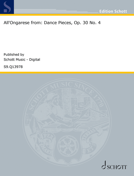 All'Ongarese from: Dance Pieces, Op. 30 No. 4