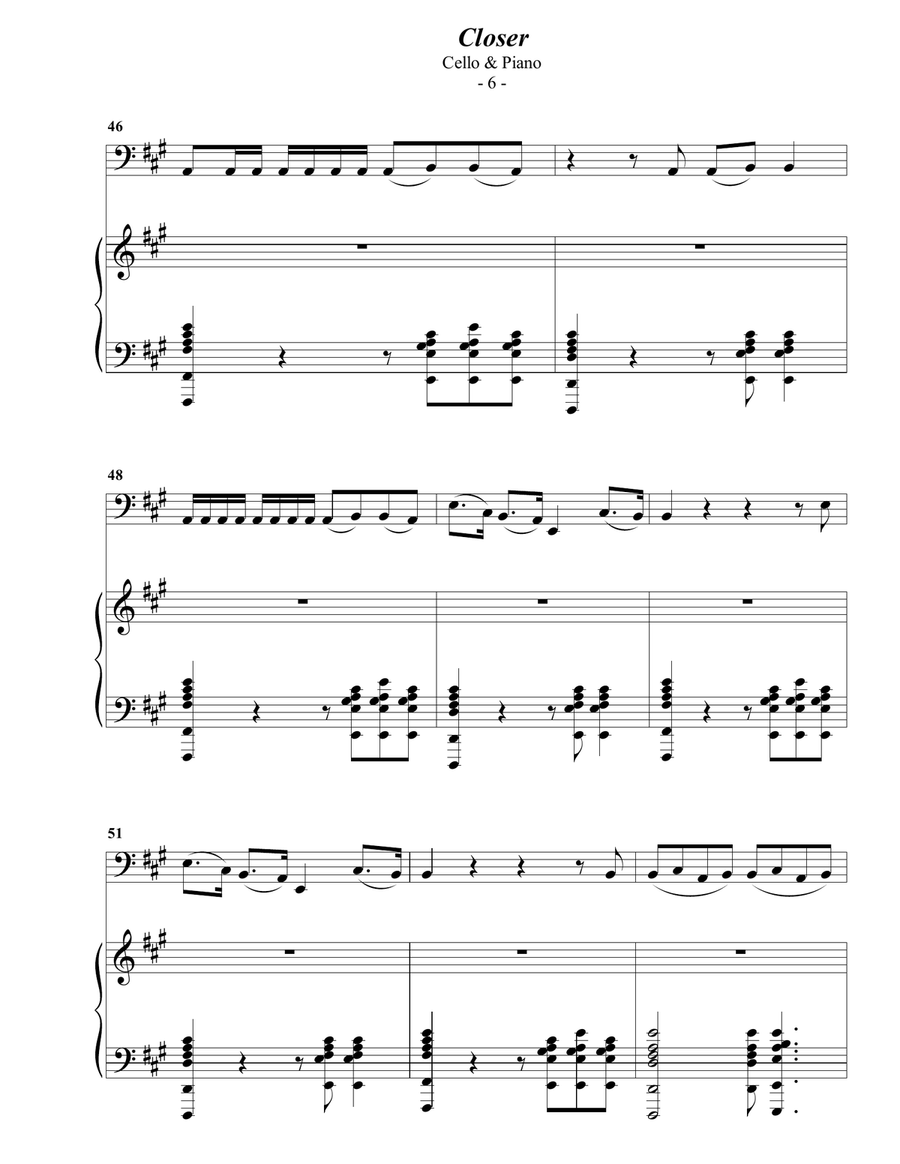 Closer Piano scores gallery preview page 6