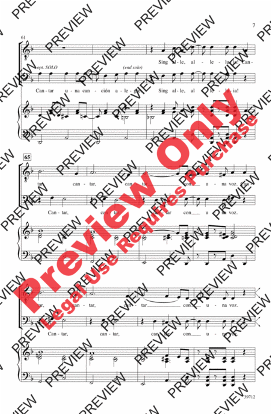 ¡Cantar! (Sing!) ¡Cantar! (Sing!) Men's Choir scores gallery preview page 7