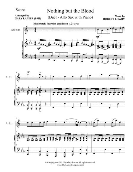 3 JOYFUL GOSPEL HYMNS (for Alto Sax with Piano - Instrument Part included) image number null