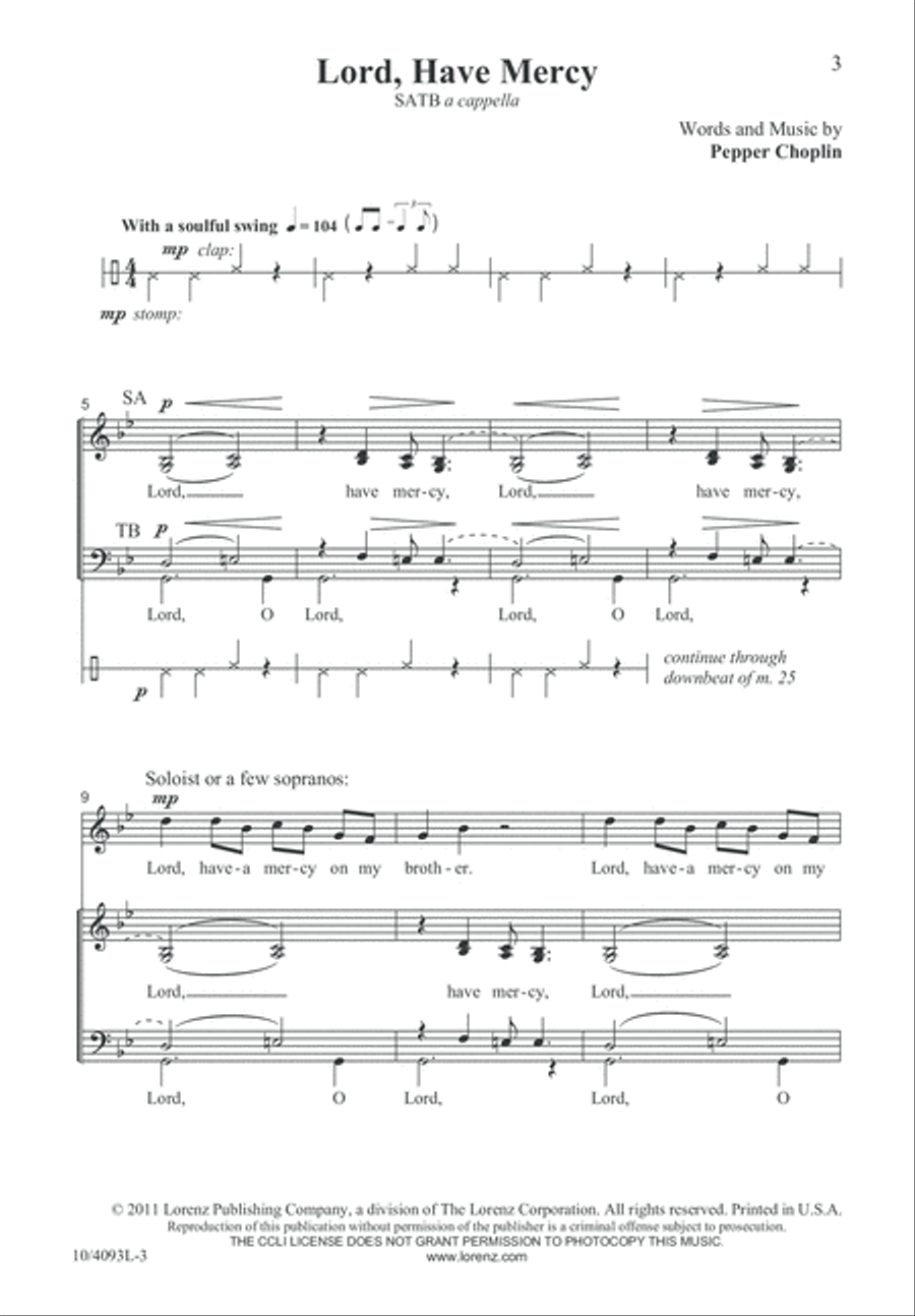 Lord, Have Mercy 4-Part scores gallery preview page 4