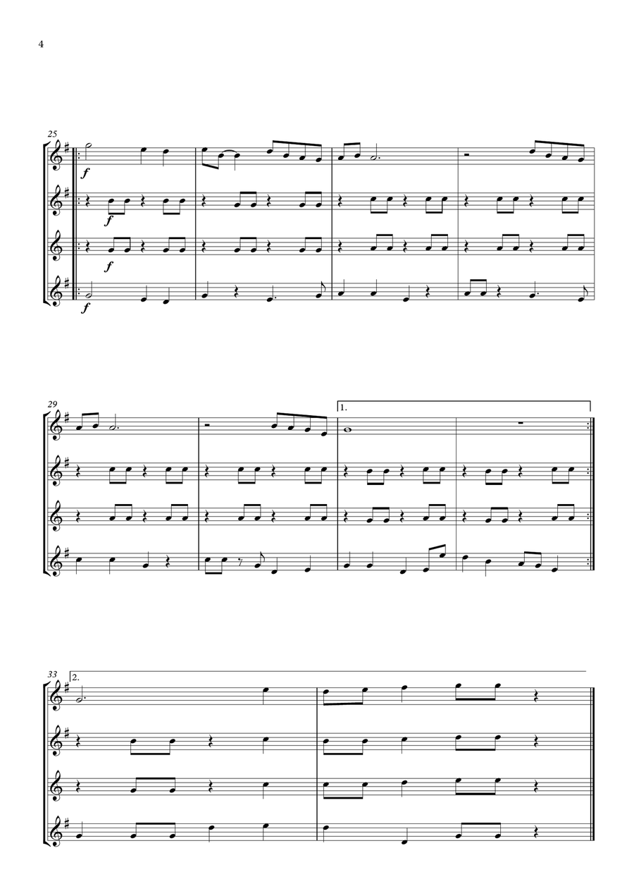 Don't Worry, Be Happy Woodwind Quartet scores gallery preview page 4