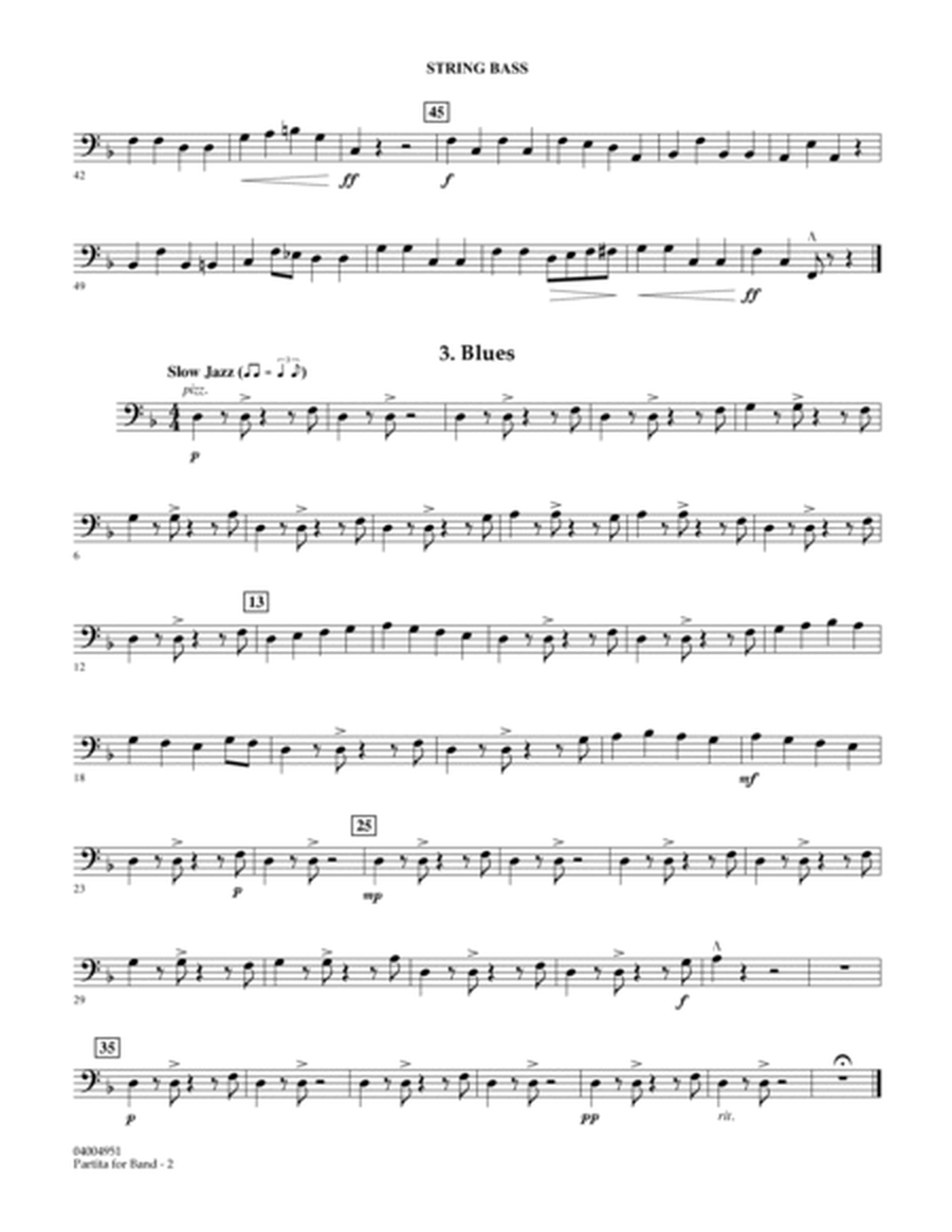 Partita for Band - String Bass