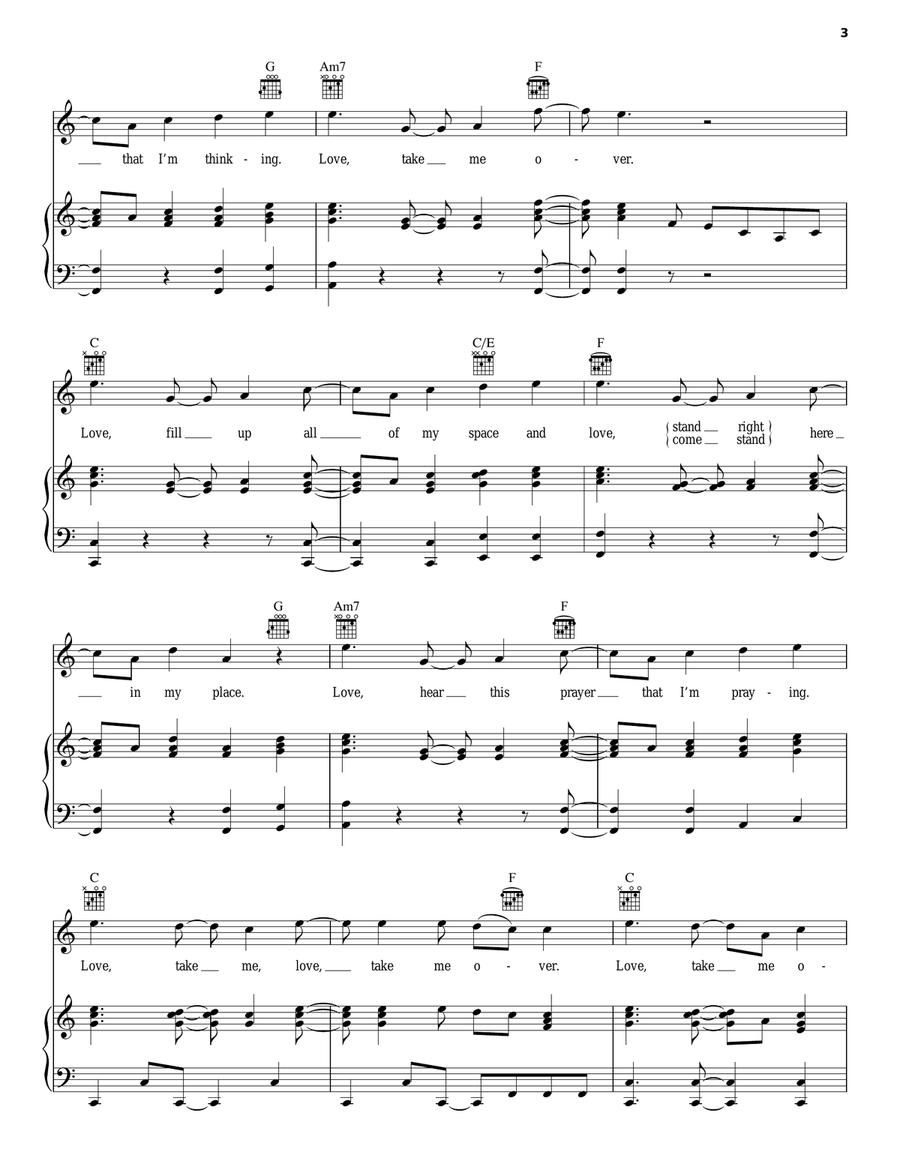 Love Take Me Over Guitar scores gallery preview page 3
