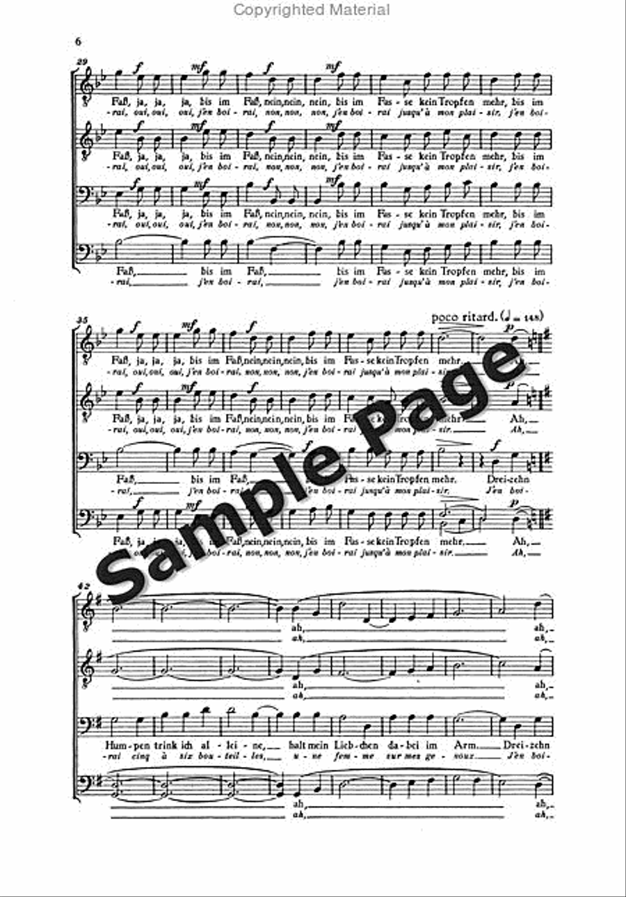 Weber Zecher Mens Choir Score TTBB scores gallery preview page 5