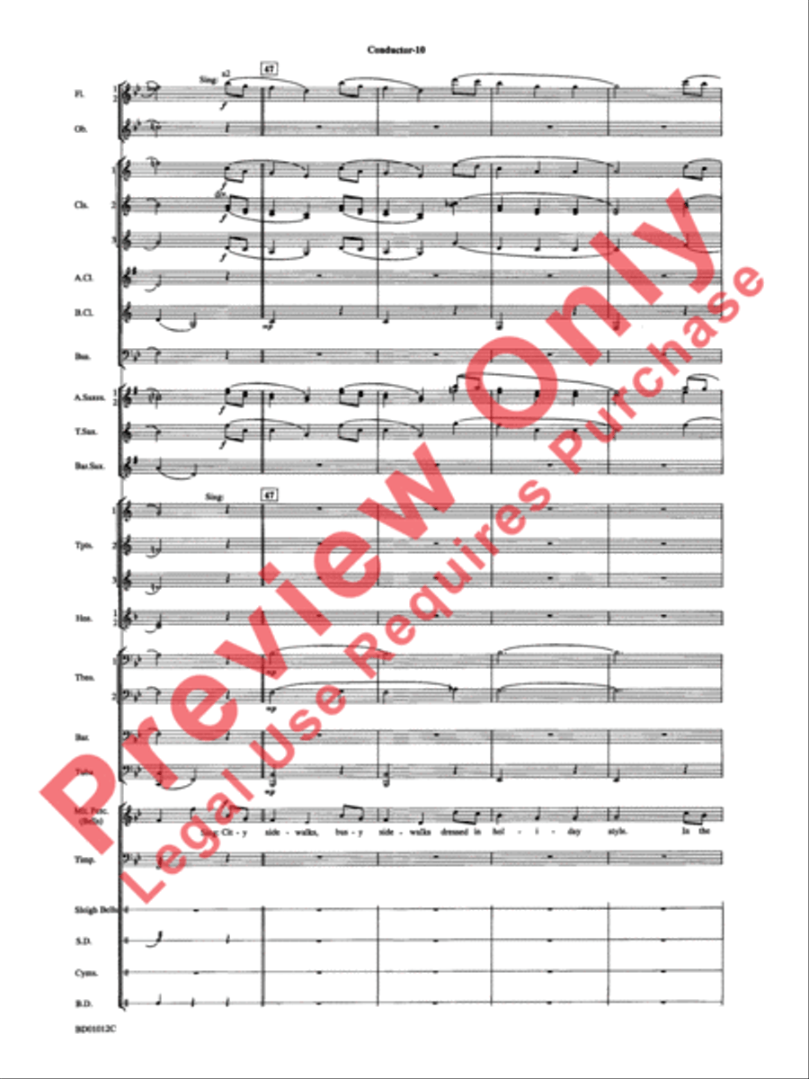 Christmas Pop Sing Along (for Concert Band with Audience Participation) Concert Band scores gallery preview page 12