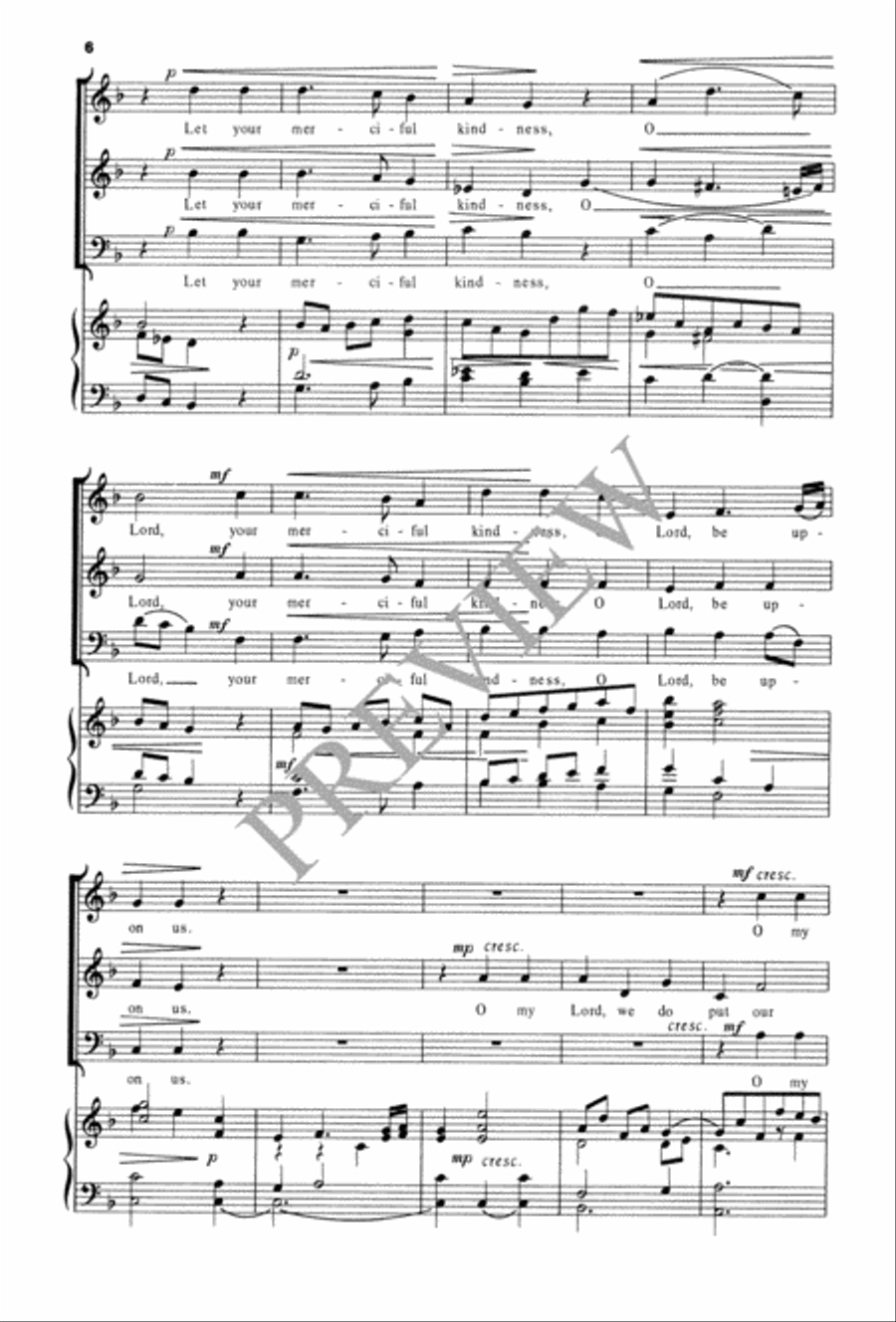 O My Lord, We Do Put Our Trust in You 3-Part scores gallery preview page 7