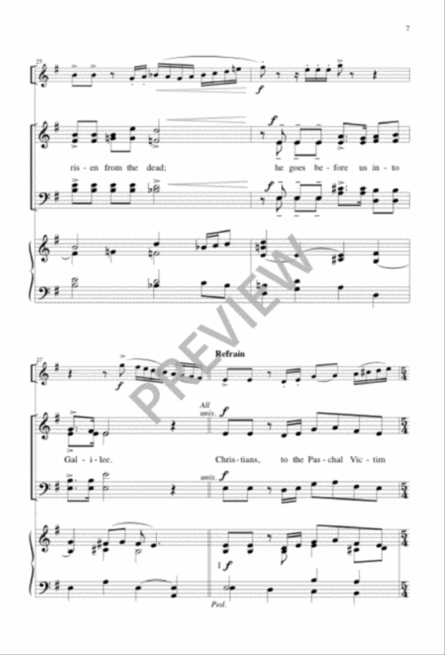 Easter Sequence 4-Part scores gallery preview page 7